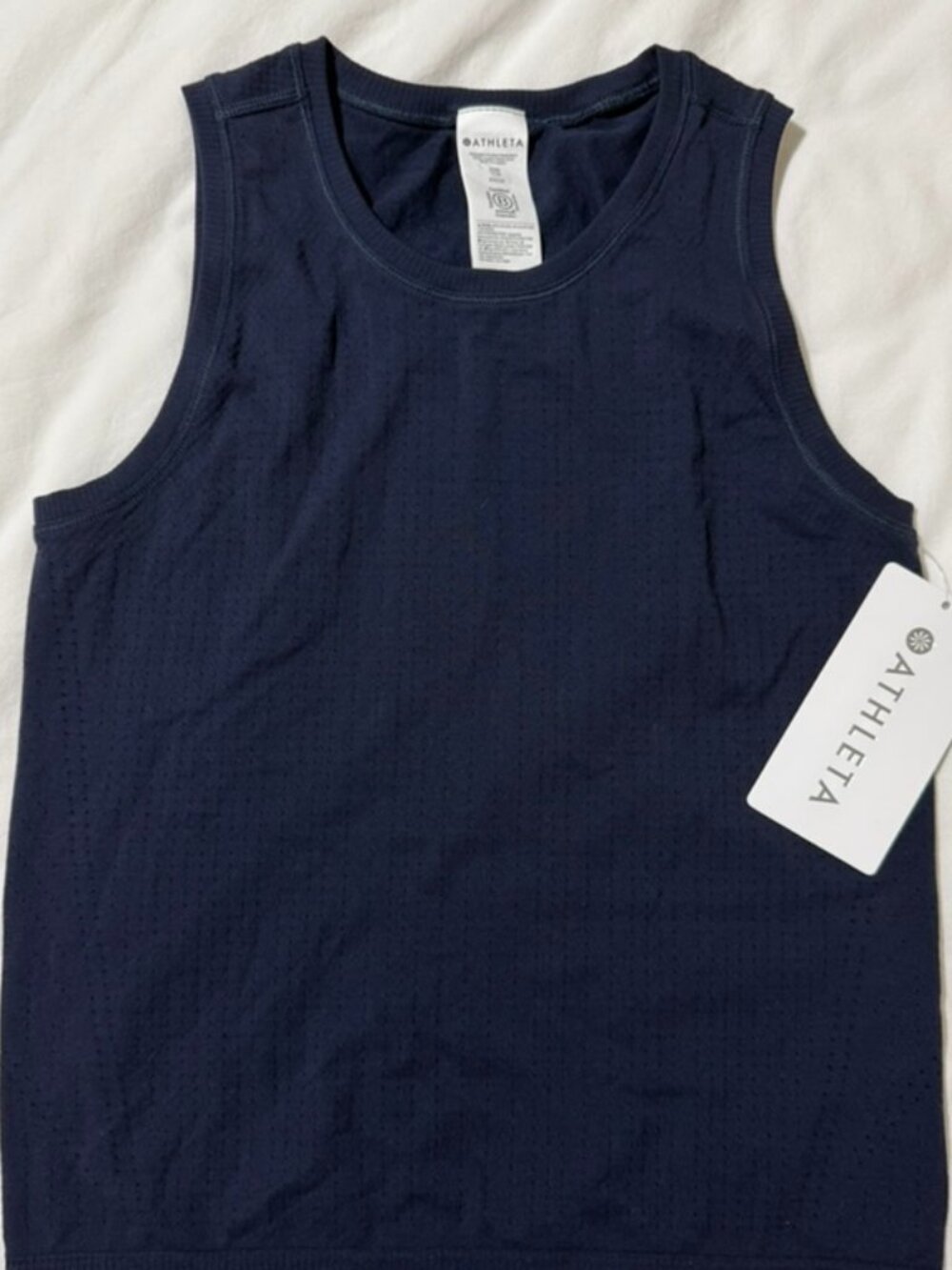 Athleta In Motion Seamless Tank Navy Blue XXS NWT Athletic Workout Top